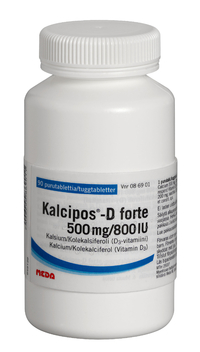 KALCIPOS-D FORTE 500 mg/20 mikrog (60 kpl)