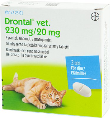 DRONTAL VET 230/20 mg (2 fol)
