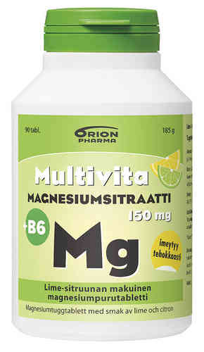 MULTIVITA MAGN.SITR.+B6 LIME-SITRUUNA (90 purutabl)