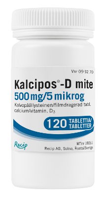 KALCIPOS-D MITE 500 mg/5 mikrog (120 kpl)