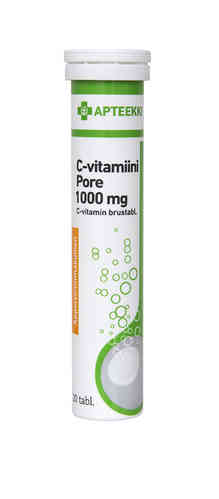 Apteekki C-vitamiini Pore 1000 mg (20 tabl)
