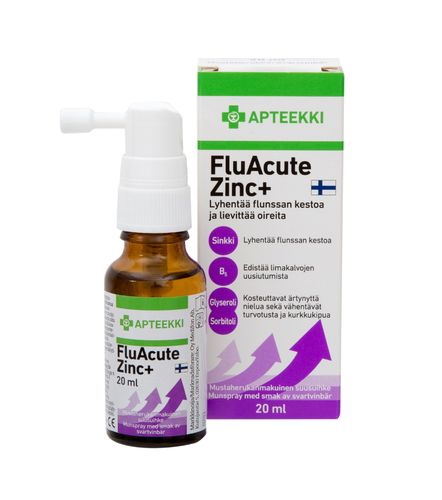 Apteekki FluAcute Zinc+ mustaherukka (20 ml)