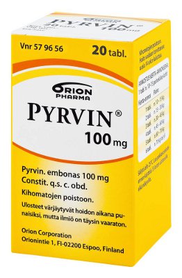 PYRVIN 100 mg (20 kpl)