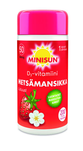 Tehokkaasti imeytyvää D3-vitamiinia sisältävä imeskelytabletti.