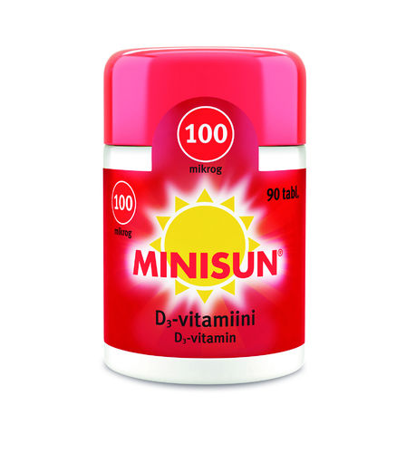 MINISUN D-VITAMIINI 100 MIKROG (90 PURUTABL)