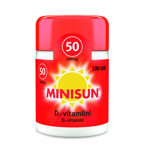 MINISUN D-VITAMIINI 50 MIKROG (100 PURUTABL)