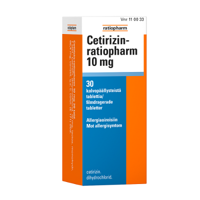 CETIRIZIN-RATIOPHARM 10 mg (30 fol)