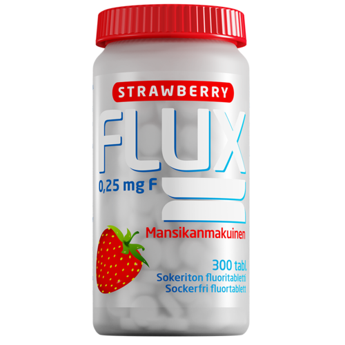 Flux Strawberry fluoritabletti (300 imeskelytabl)