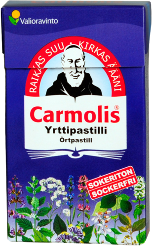 Carmolis yrttipastilli (sokeriton) (12x45 g)