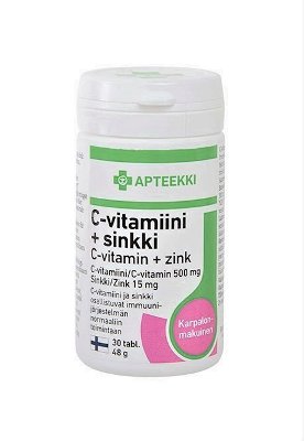 Apteekki C-vitamiini + Sinkki (30 tabl)